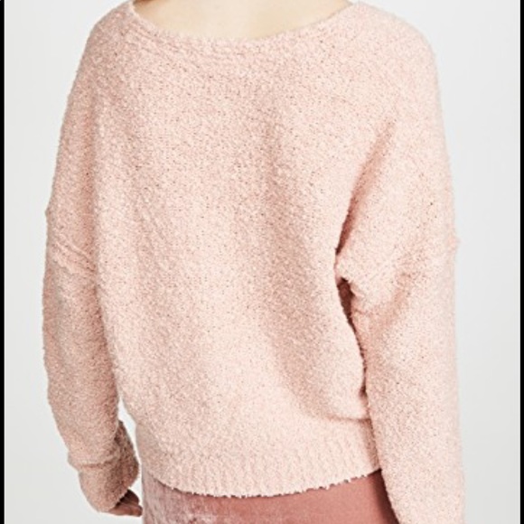 NWT Free people nude peach fuzzy sweater - Picture 6 of 7